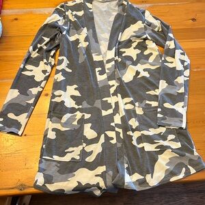 DONATING SOON!!  Camo cardigan